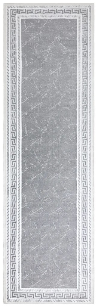 Modern GLOSS covor, traversa 2813 27 stilat, cadru, grecesc gri