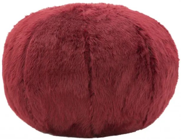 Taburet tapitat cu stofa Plush Bordeaux, Ø50xH30 cm