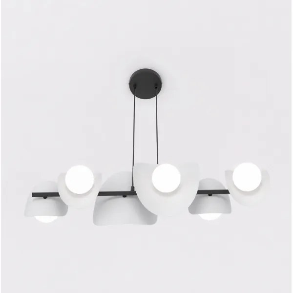 Lustră suspendată pe cablu ELEMENTI 6xG9/8W/230V gri