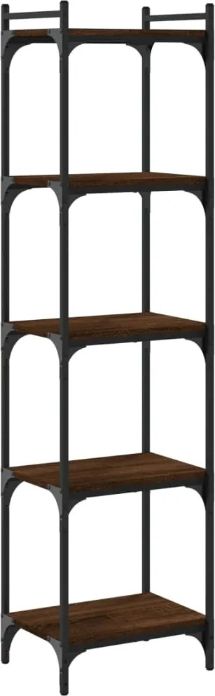 vidaXL Bibliotecă 5 niveluri, stejar maro 40x30x154 cm, lemn prelucrat