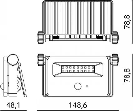 Proiector solar LED cu senzor NCS G2 LED/10W/3,7V 3000/4000/6500K IP54 1800 mAh