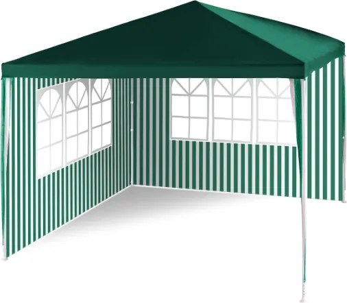 Cort de petrecere în grădină - verde 3 x 3 m + 2 pereți late