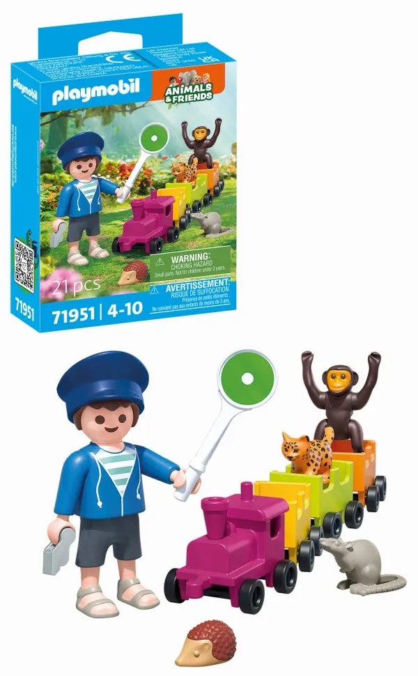 JUCARIE DE ROL PLIMBAREA ANIMALELOR CU LOCOMOTIVA - PLAYMOBIL MY LIFE (PM71951)