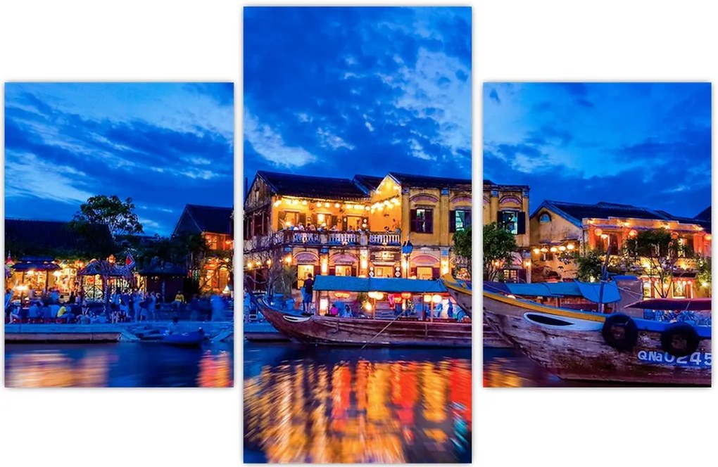 Tablou - Orașul de noapte Hoi An, Vietnam (90x60 cm)