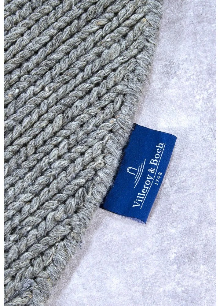 Covor gri țesut manual rotund din lână ø 160 cm Francois – Villeroy&amp;Boch