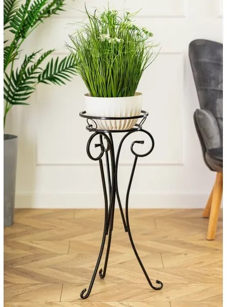 Suport de flori 74x34 cm negru