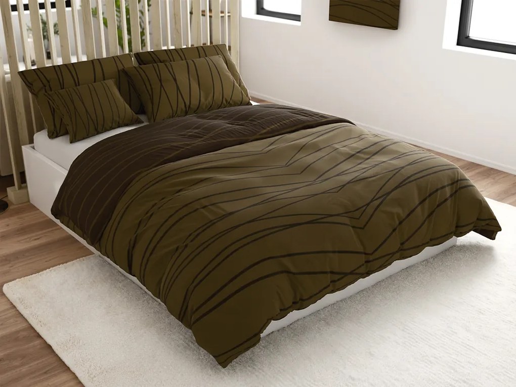 Lenjerie de pat din bumbac SOFIA DREAM maro Dimensiune lenjerie de pat: 70 x 90 cm | 140 x 200 cm