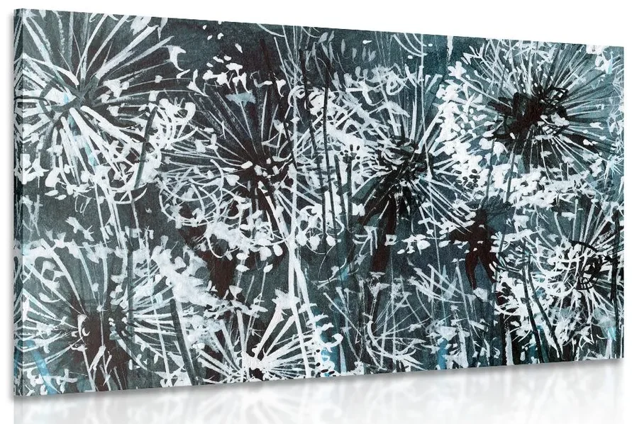 Tablou păpădie cu elemente abstracte