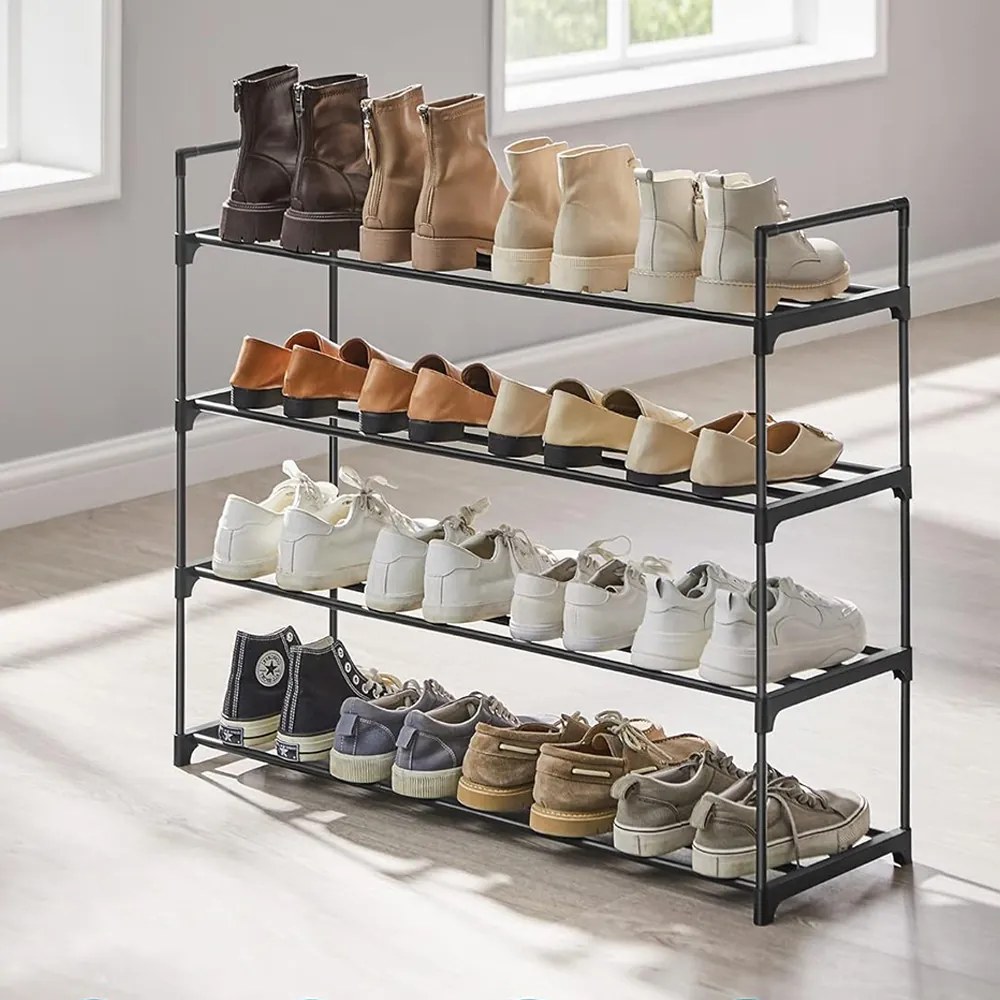 Suport metalic pentru pantofi cu 4 niveluri 92x30x72cm