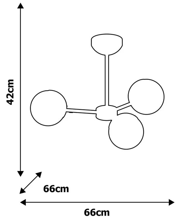 Candelabru SFERA BLACK Milagro Modern, E14, Negru, MLP8865, Polonia