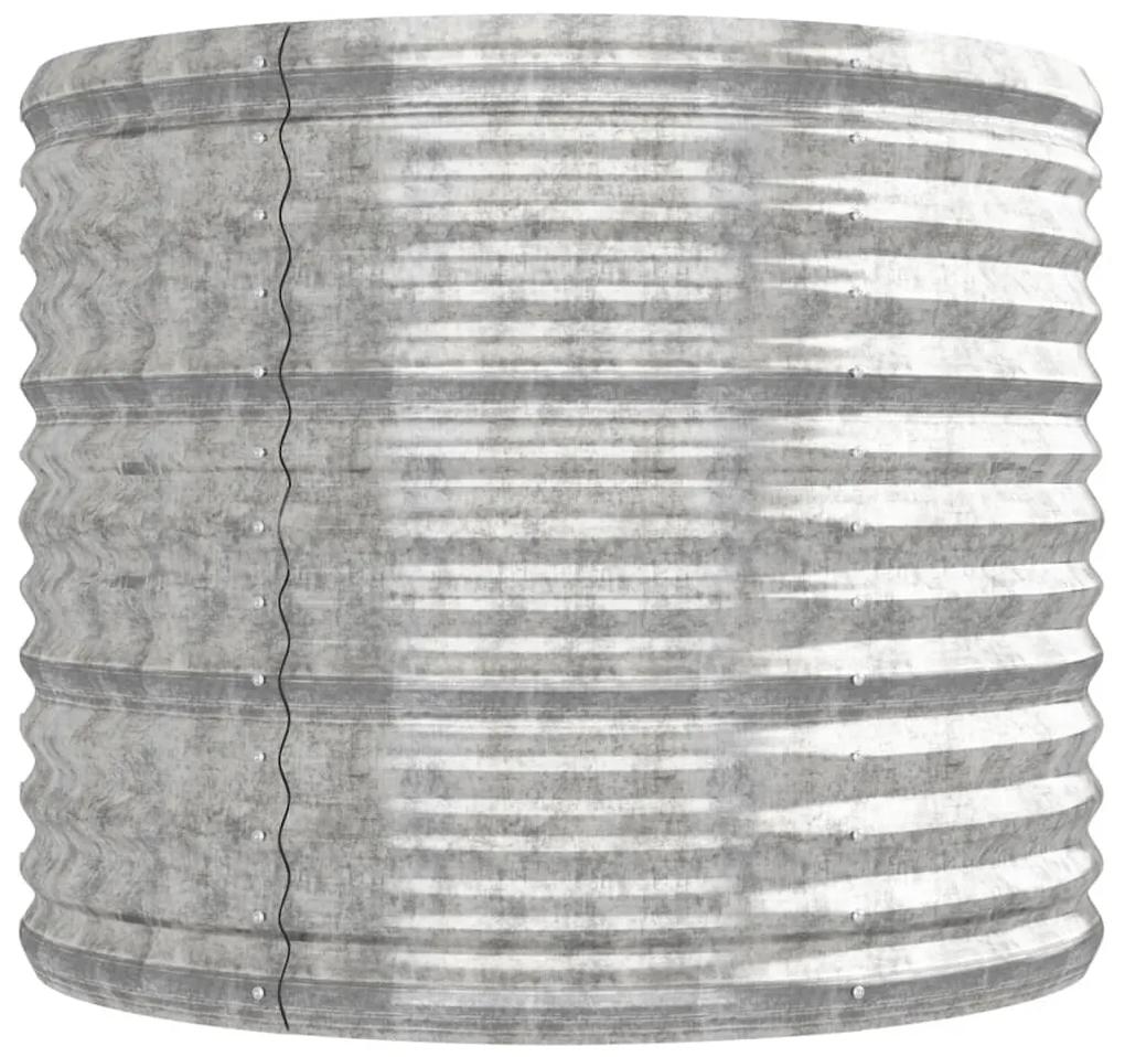 Jardiniera argintiu 224x80x68 cm otel vopsit electrostatic 1, Argintiu, 224 x 80 x 68 cm