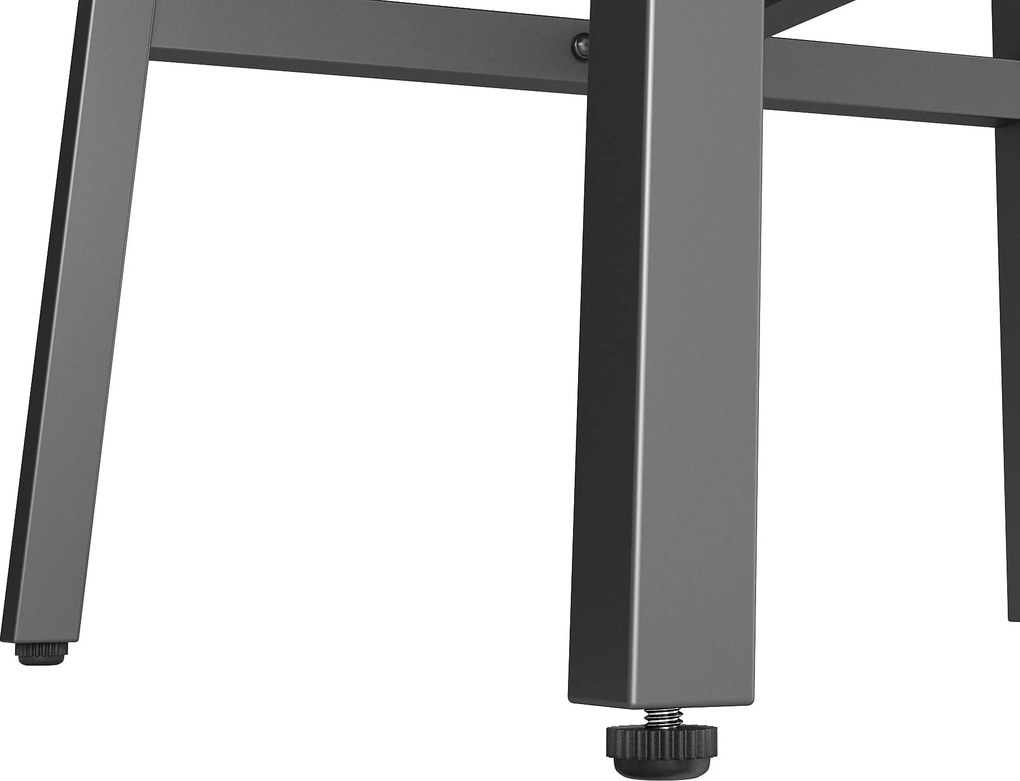 Set de mobilier de grădină cu canapea de colț și blat de masă din sticlă securizată, Gri | Aosom Romania