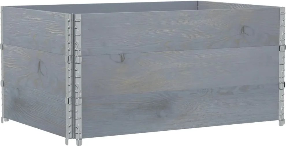 vidaXL Jardinieră de grădină, gri, 120x80 cm, lemn masiv de pin