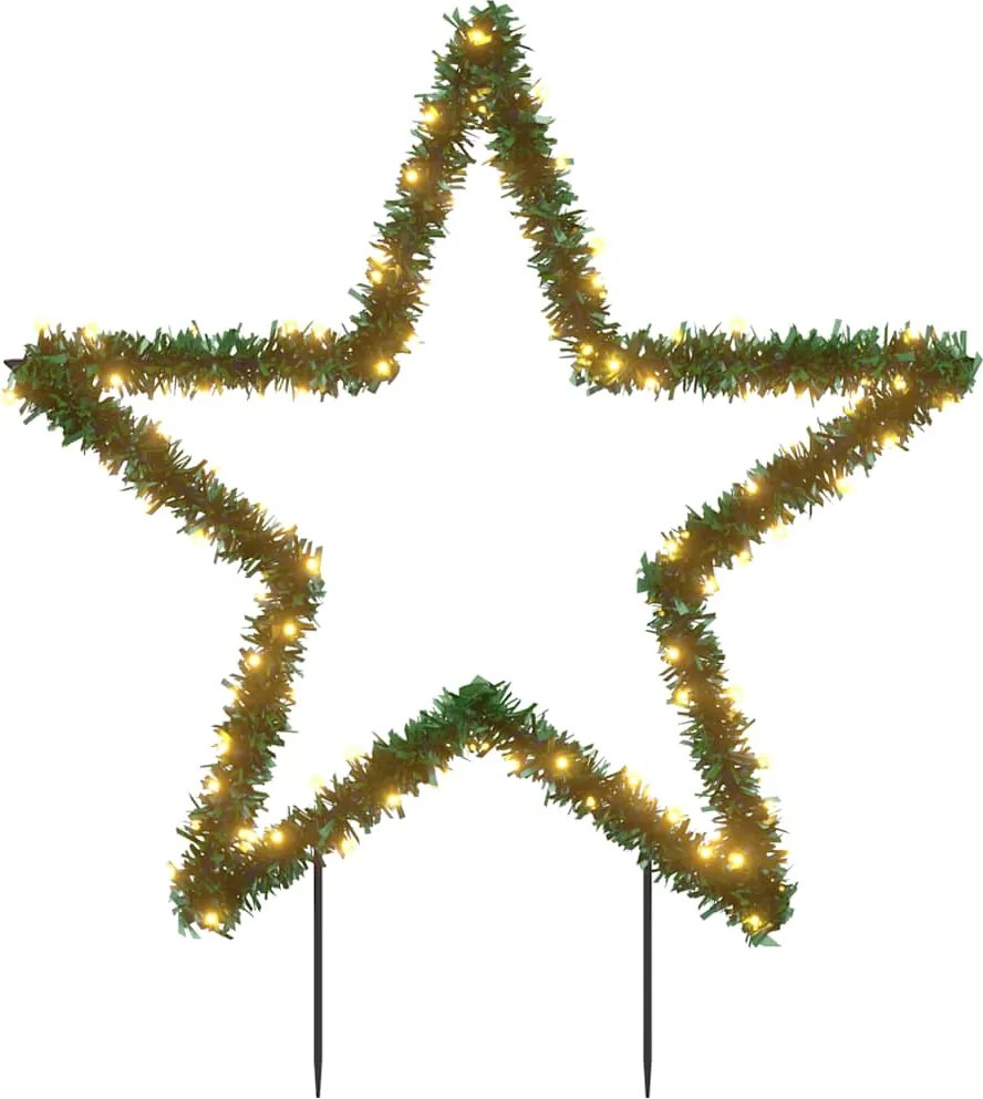 vidaXL Decorațiune stea cu lumini de Crăciun cu țăruși, 115 LED, 85 cm