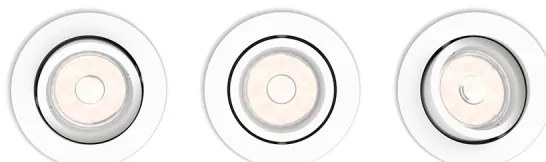 Philips 50183/31/PN - SET 3x Lampa incastrata ENNEPER 1xGU10/5,5W/230V