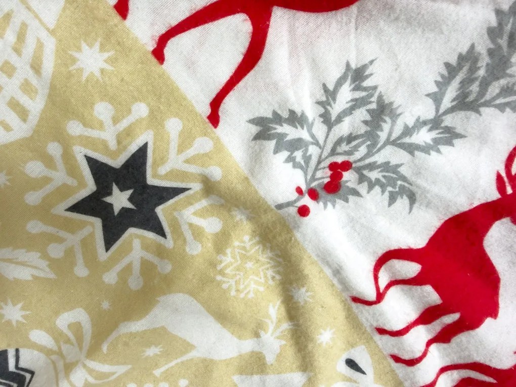 Lenjerie de pat din flanel CHRISTMAS TIME colorata Dimensiune lenjerie de pat: 70 x 90 cm | 140 x 220 cm