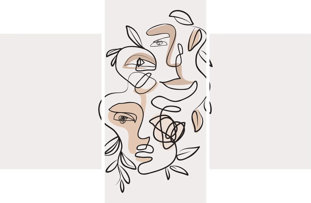 Tablou - Line art facials (90x60 cm)