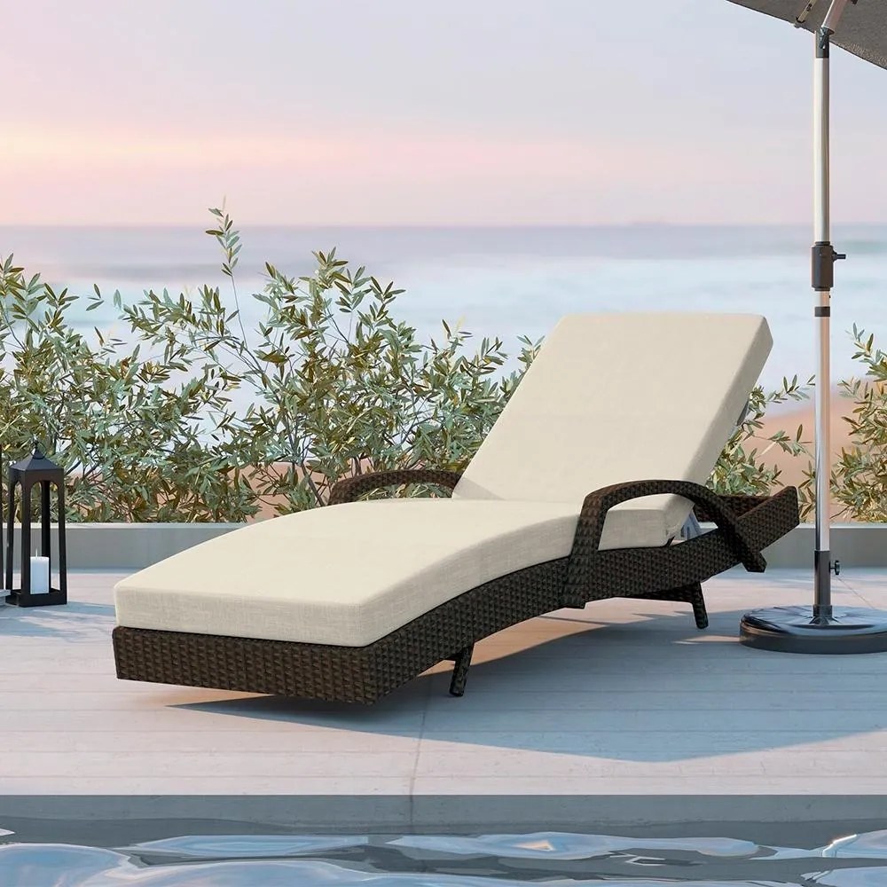 Șezlong de grădină relaxant Avenberg VARADERO maro/bej
