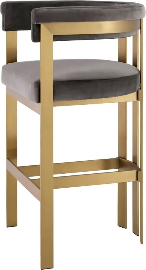 Scaun de bar design LUX, Bar Stool Clubhouse gri