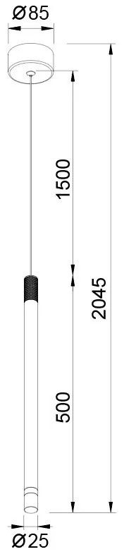Pendul LED stil minimalist MOANA negru MA-8971