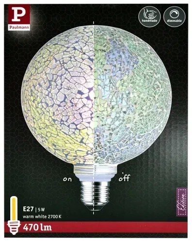 Bec LED reglabil MOSAIC G125 E27/5W/230V 2700K - Paulmann 28745