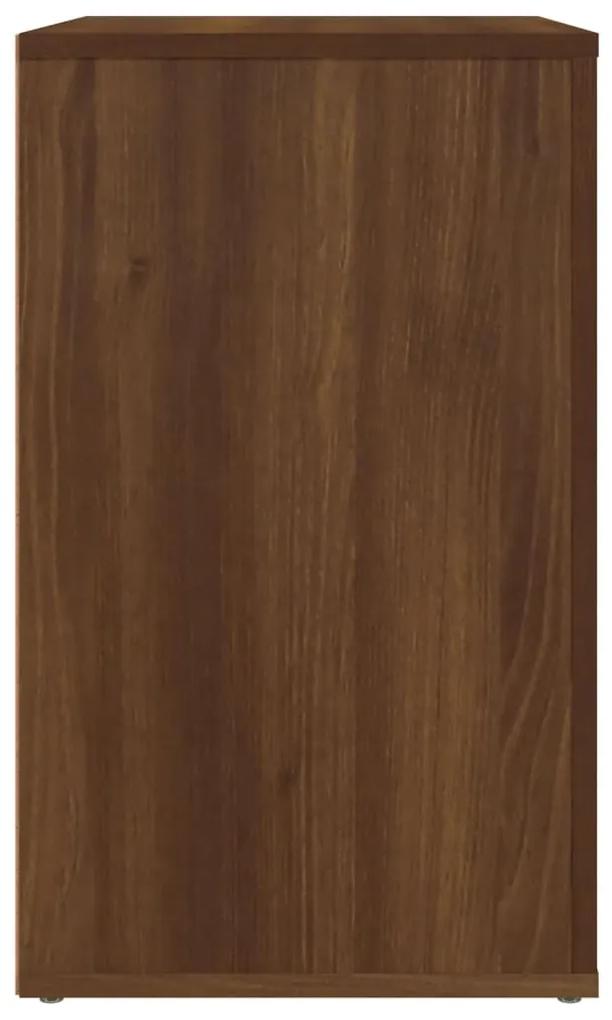 Noptiera, stejar maro, 50x36x60 cm, lemn prelucrat 1, Stejar brun