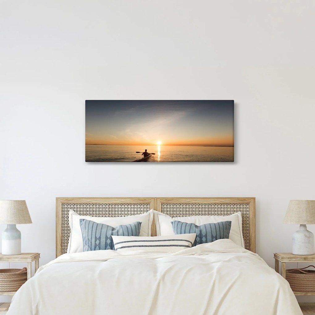 Tablou - caiac pe mare (120x50 cm)
