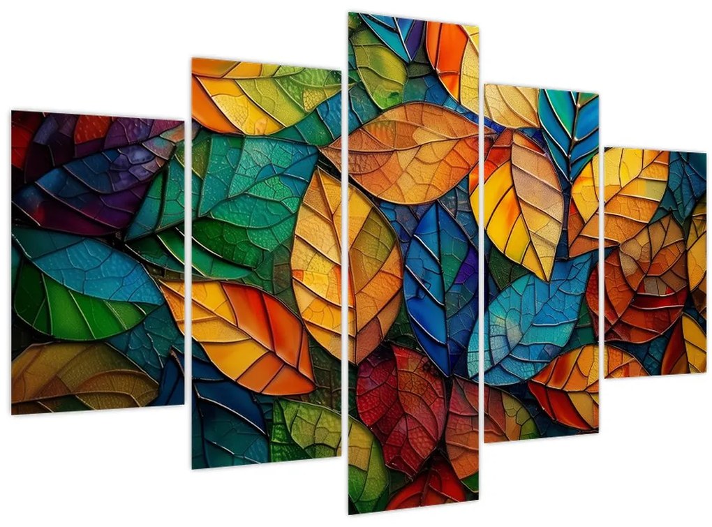 Tablou - Mozaic din frunze (150x105 cm)