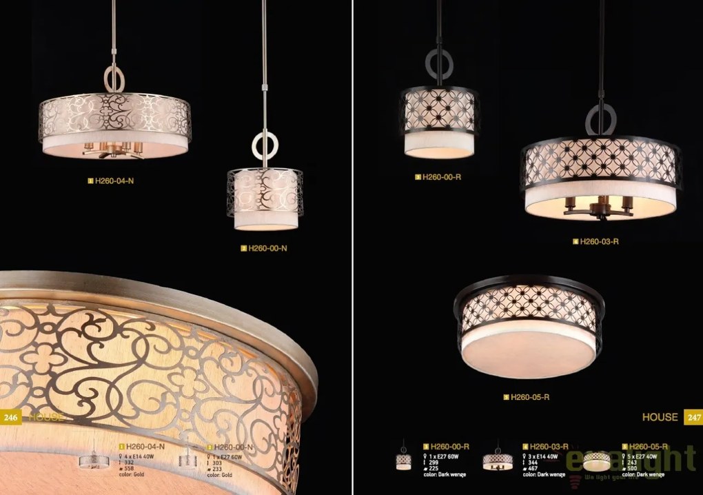 Plafoniera diam. 50cm, Venera aurie MYH260-05-N