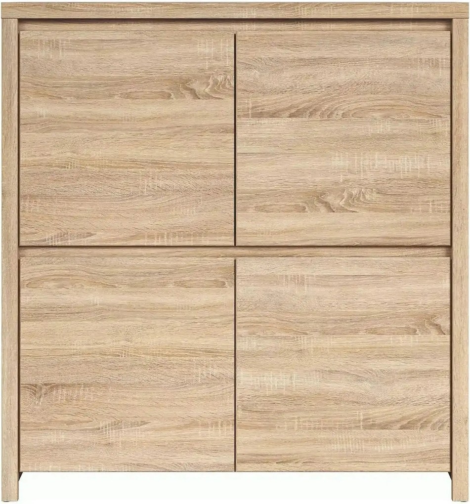 Comoda KASPIAN KOM4D, stejar sonoma, PAL melaminat, 105x41x113 cm