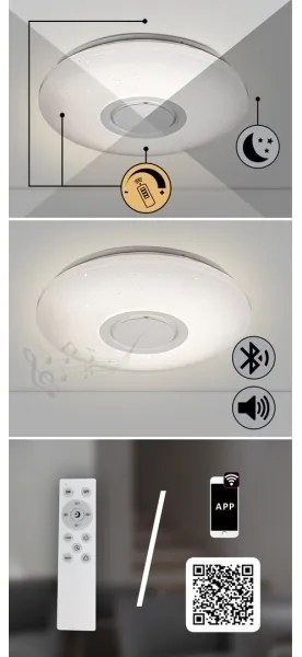 Rabalux 3509 - Plafonieră LED RGB reglabilă RODION LED/24W/230V + telecomandă