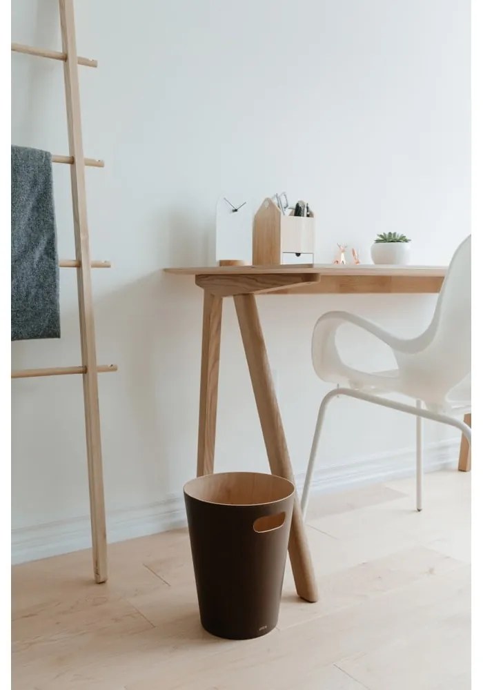Coș de gunoi Umbra Woodrow, 7,5 l, maro