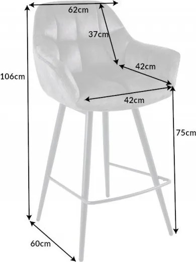 Set 2 scaune de bar pivotante Papillon gri