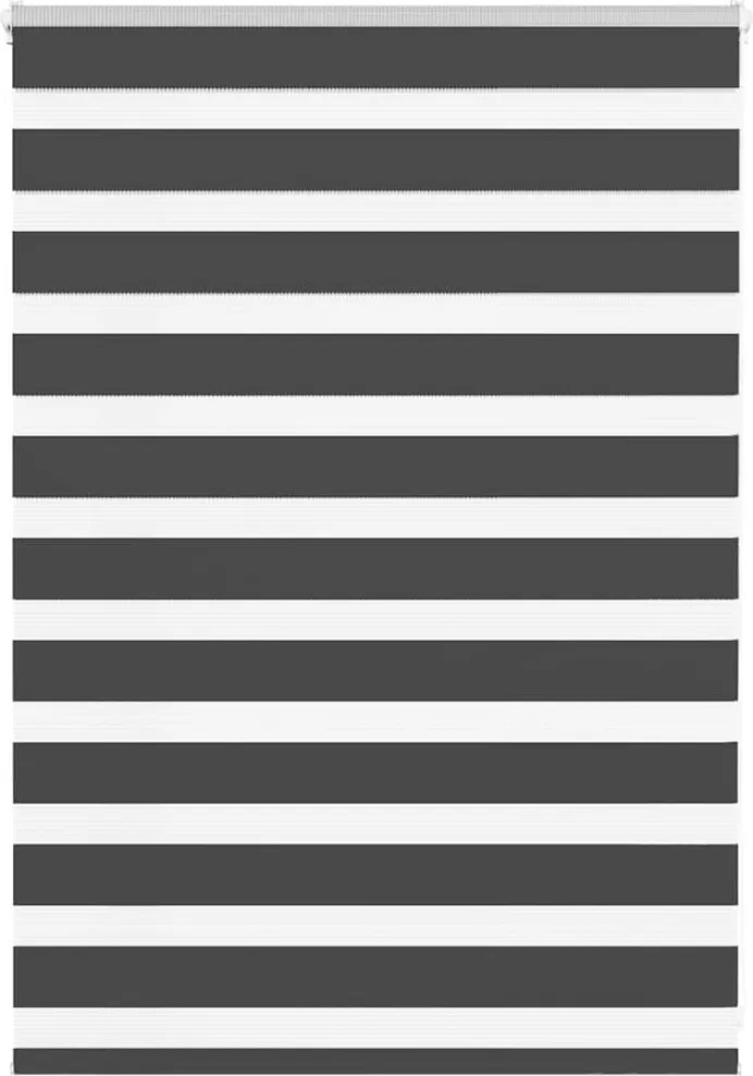 vidaXL Jaluzea tip zebra neagră lățime țesătură 110,9 cm poliester