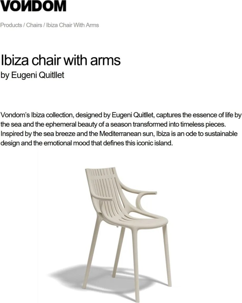 Set de 4 scaune cu brate de exterior / interior design modern premium IBIZA 65044