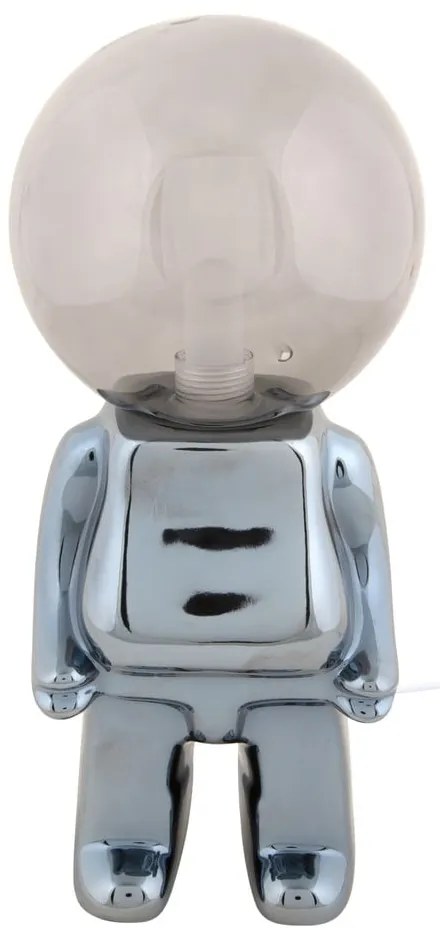 Veioză gri LED cu intensitate reglabilă cu abajur din sticlă (înălțime 27 cm) Ross – Leitmotiv