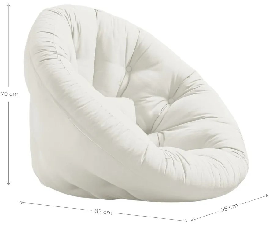 Fotoliu alb/bej Nido - Karup Design