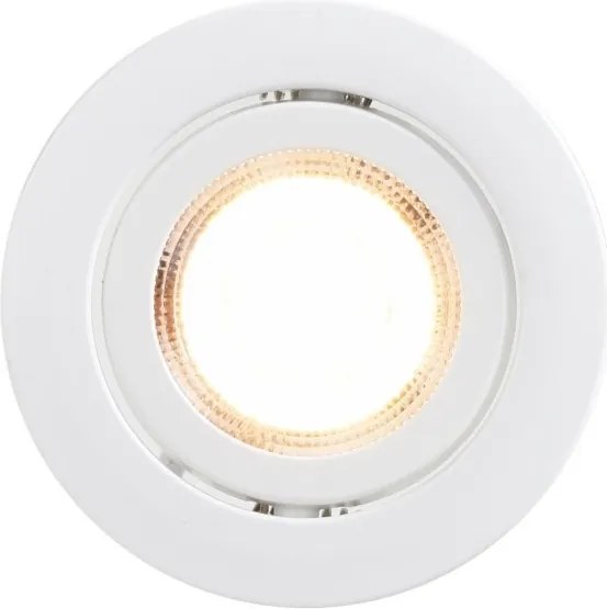 Set de 3 spoturi LED incastrabile directionabile Monolo alb