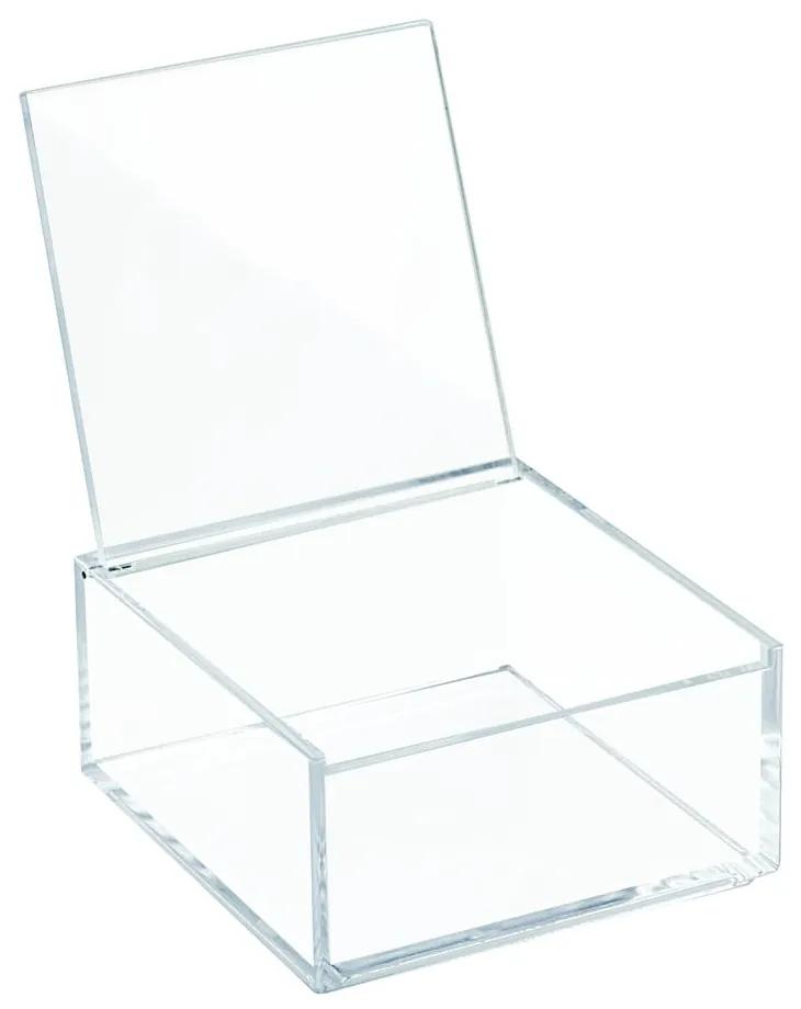 Cutie transparentă cu capac iDesign Clarity, 10 x 10 cm