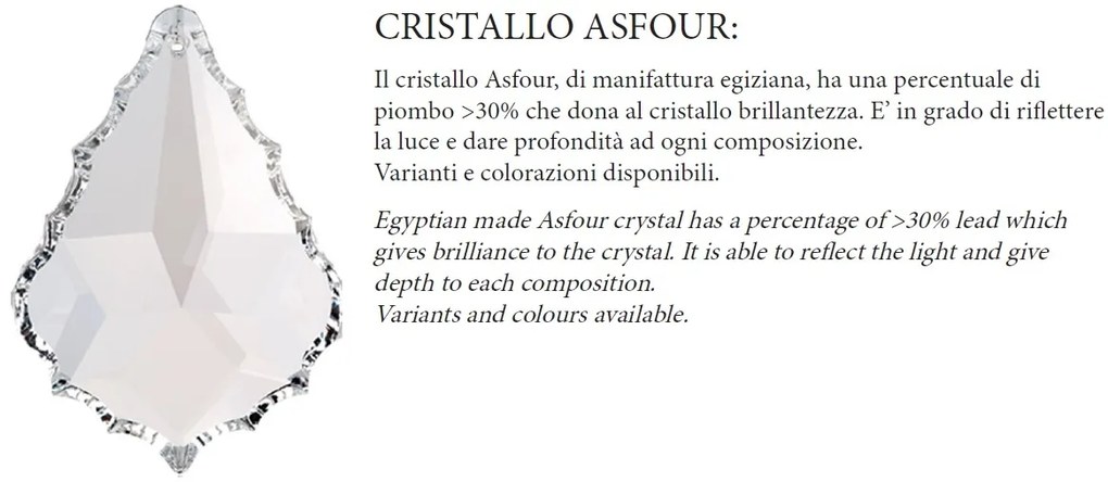 Aplica cu 2 brate design LUX Cristal Asfour MARIA THERESA