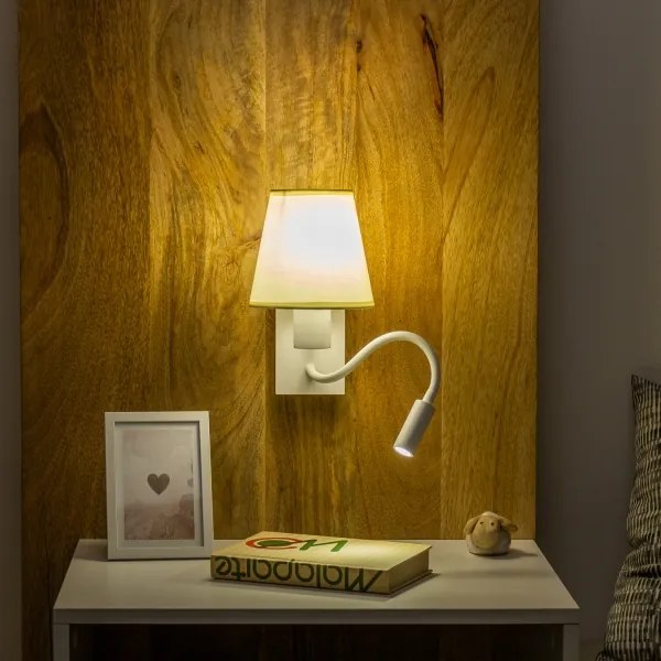 Lampă LED de perete Brilagi NUBILA 1xE27/25W/230V + LED/3W alb/crem