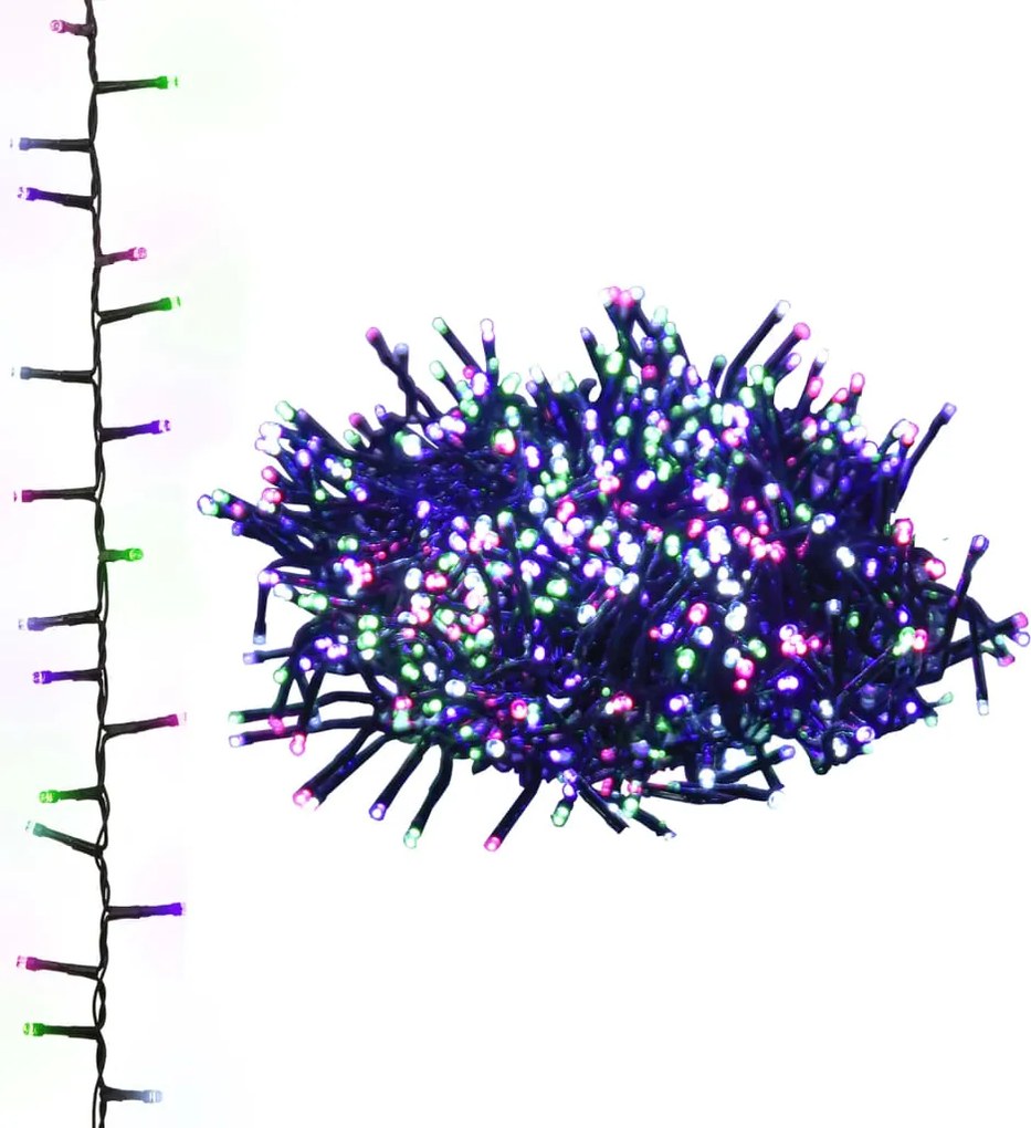 vidaXL Instalație compactă cu 400 LED-uri, pastel multicolor, 13 m PVC