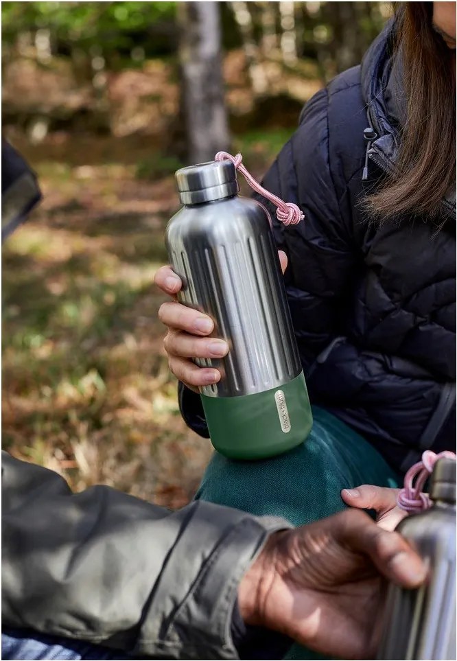 Sticlă termică argintie din oțel inoxidabil 850 ml Explorer – Black + Blum