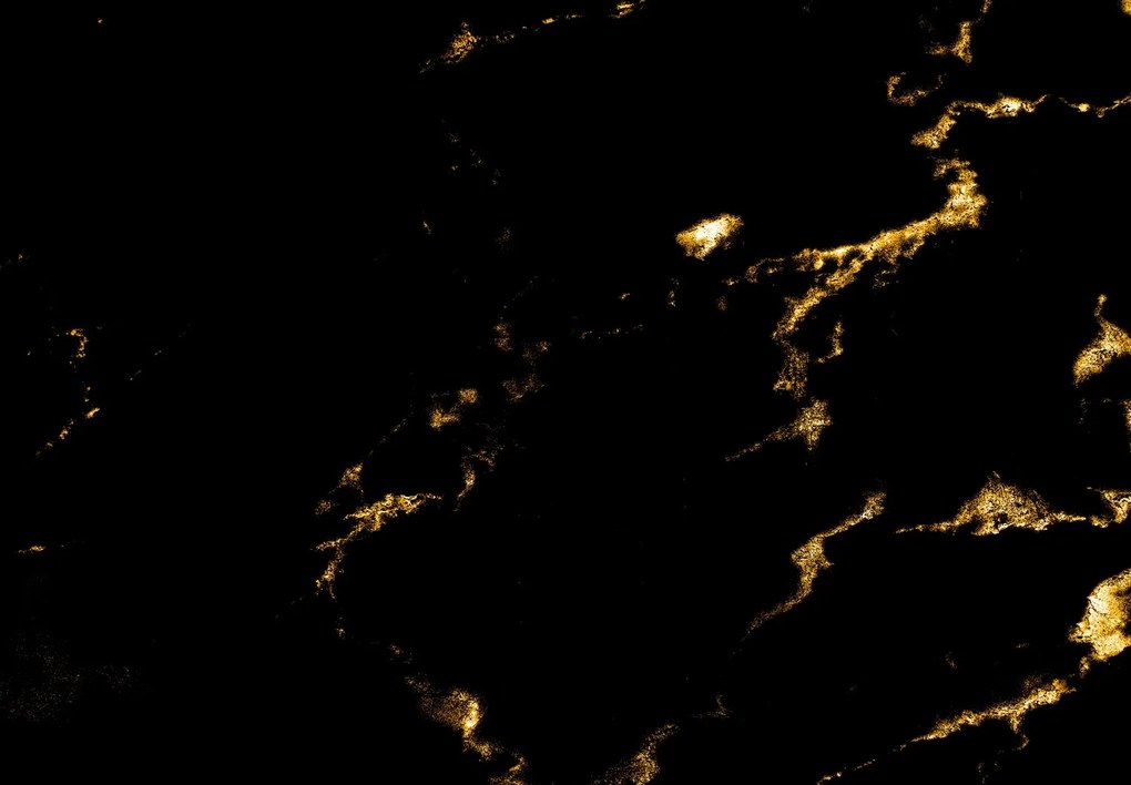 Fototapet - Negru - abstract auriu (147x102 cm)