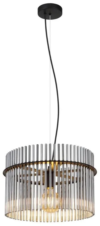 Pendul design modern GORLEY negru, fumuriu 40cm