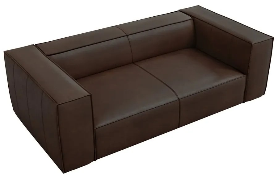 Canapea maro închis cu tapițerie din piele 212 cm Madame – Windsor & Co Sofas
