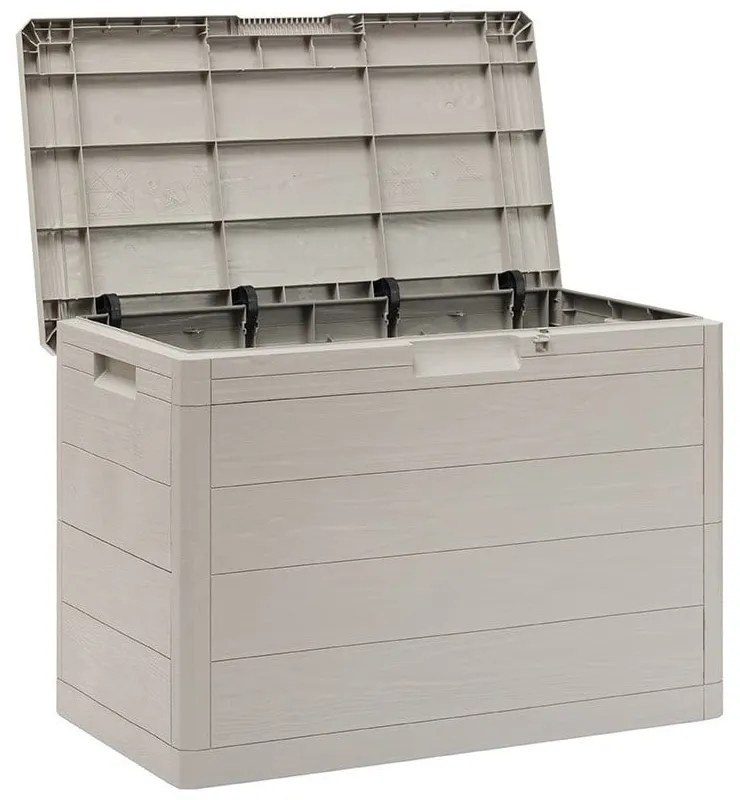 Cutie de depozitare pentru grădină gri deschis din plastic Woodys – Toomax