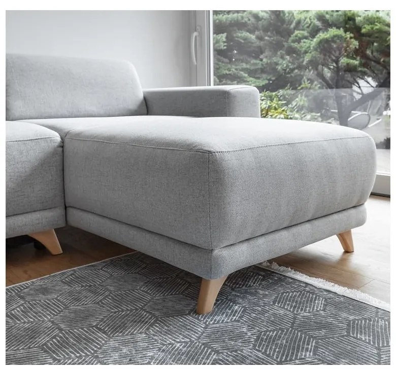 Colțar gri deschis extensibil/cu spațiu de depozitare Classy Sophie – Miuform