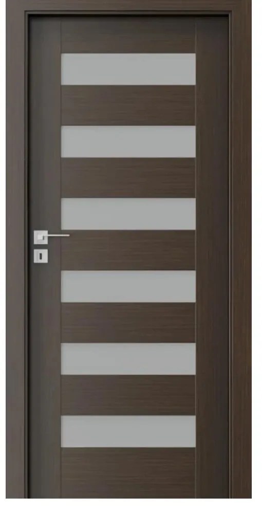 Usa Interior din MDF Porta Concept Model C.6 (Culoare: Alb, Toc: Reglabil 30 cm, Maner: Patrat argintiu crom, Dimensiune: 70 cm)