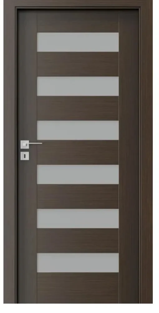 Usa Interior din MDF Porta Concept Model C.6 (Culoare: Gri, Toc: Reglabil 30 cm, Maner: Patrat argintiu crom, Dimensiune: 70 cm)